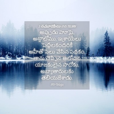 Picture 04 - 2 సమూయేలు 17:15 TELIRV - అప్పుడు హూషై, - Bible Verse Picture