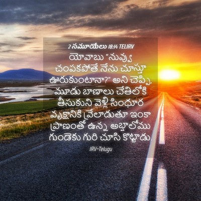 Picture 04 - 2 సమూయేలు 18:14 TELIRV - యోవాబు “నువ్వు - Bible Verse Picture