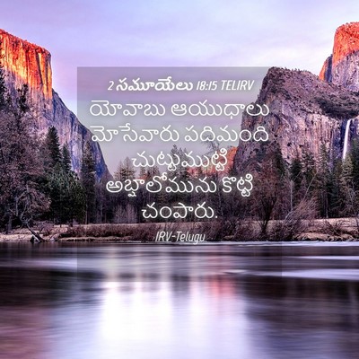 Picture 04 - 2 సమూయేలు 18:15 TELIRV - యోవాబు ఆయుధాలు - Bible Verse Picture