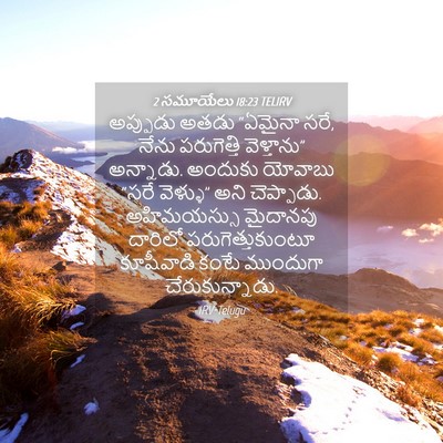Picture 04 - 2 సమూయేలు 18:23 TELIRV - అప్పుడు అతడు - Bible Verse Picture