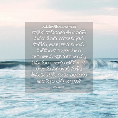Picture 04 - 2 సమూయేలు 19:11 TELIRV - రాజైన దావీదుకు ఈ - Bible Verse Picture