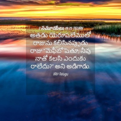 Picture 04 - 2 సమూయేలు 19:25 TELIRV - అతడు యెరూషలేములో - Bible Verse Picture