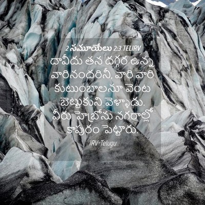 Picture 04 - 2 సమూయేలు 2:3 TELIRV - దావీదు తన దగ్గర - Bible Verse Picture
