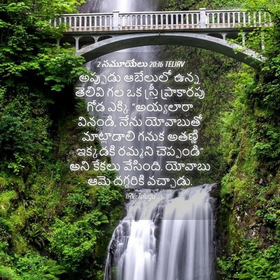 Picture 04 - 2 సమూయేలు 20:16 TELIRV - అప్పుడు ఆబేలులో - Bible Verse Picture