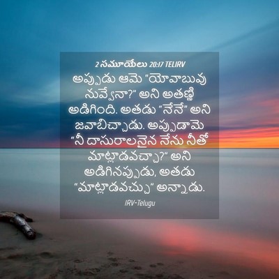 Picture 04 - 2 సమూయేలు 20:17 TELIRV - అప్పుడు ఆమె - Bible Verse Picture