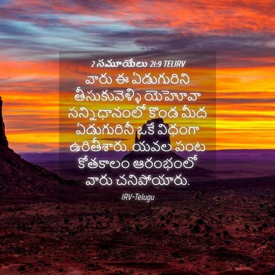 Picture 04 - 2 సమూయేలు 21:9 TELIRV - వారు ఈ ఏడుగురిని - Bible Verse Picture