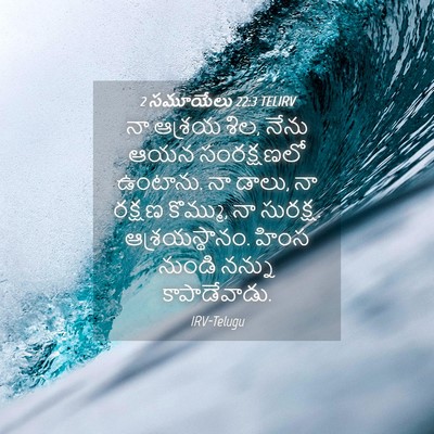 Picture 04 - 2 సమూయేలు 22:3 TELIRV - నా ఆశ్రయ శిల, నేను - Bible Verse Picture