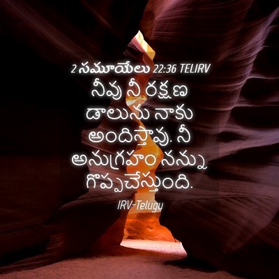 Picture 04 - 2 సమూయేలు 22:36 TELIRV - నీవు నీ రక్షణ - Bible Verse Picture