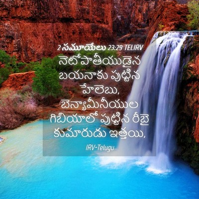 Picture 04 - 2 సమూయేలు 23:29 TELIRV - నెటోపాతీయుడైన - Bible Verse Picture