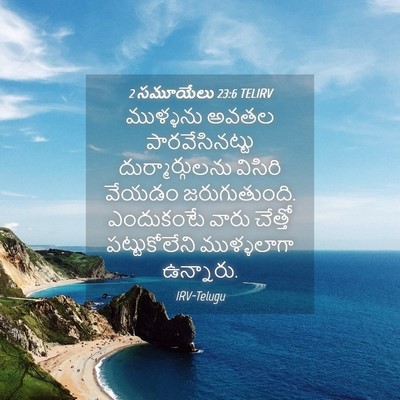 Picture 04 - 2 సమూయేలు 23:6 TELIRV - ముళ్ళను అవతల - Bible Verse Picture