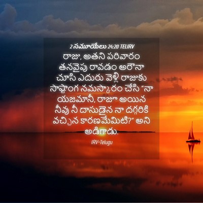 Picture 04 - 2 సమూయేలు 24:20 TELIRV - రాజు, అతని పరివారం - Bible Verse Picture
