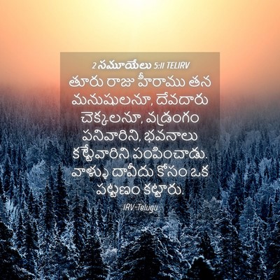Picture 04 - 2 సమూయేలు 5:11 TELIRV - తూరు రాజు హీరాము - Bible Verse Picture