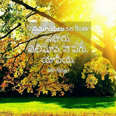 Picture 04 - 2 సమూయేలు 5:15 TELIRV - ఇభారు, ఏలీషూవ, - Bible Verse Picture