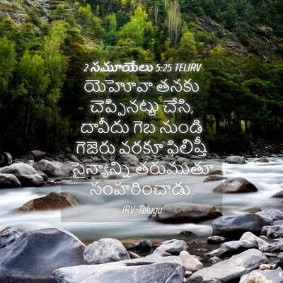 Picture 04 - 2 సమూయేలు 5:25 TELIRV - యెహోవా తనకు - Bible Verse Picture