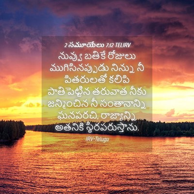 Picture 04 - 2 సమూయేలు 7:12 TELIRV - నువ్వు బతికే - Bible Verse Picture