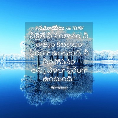 Picture 04 - 2 సమూయేలు 7:16 TELIRV - నీకైతే నీ సంతానం, - Bible Verse Picture