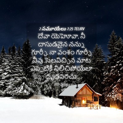 Picture 04 - 2 సమూయేలు 7:25 TELIRV - దేవా యెహోవా, నీ - Bible Verse Picture