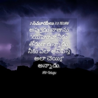 Picture 04 - 2 సమూయేలు 7:3 TELIRV - అప్పుడు నాతాను - Bible Verse Picture