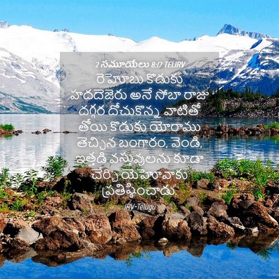 Picture 04 - 2 సమూయేలు 8:12 TELIRV - రెహోబు కొడుకు - Bible Verse Picture