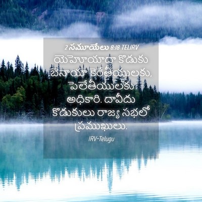 Picture 04 - 2 సమూయేలు 8:18 TELIRV - యెహోయాదా కొడుకు - Bible Verse Picture