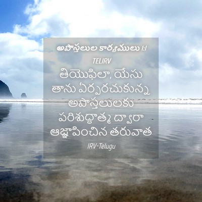 Picture 04 - అపొస్తలుల కార్యములు 1:1 TELIRV - తియొఫిలా, యేసు - Bible Verse Picture