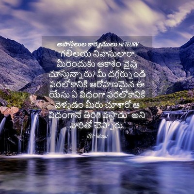 Picture 04 - అపొస్తలుల కార్యములు 1:11 TELIRV - “గలిలయ - Bible Verse Picture