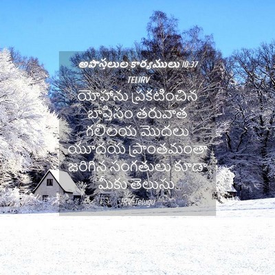 Picture 04 - అపొస్తలుల కార్యములు 10:37 TELIRV - యోహాను ప్రకటించిన - Bible Verse Picture