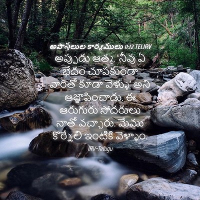 Picture 04 - అపొస్తలుల కార్యములు 11:12 TELIRV - అప్పుడు ఆత్మ, - Bible Verse Picture