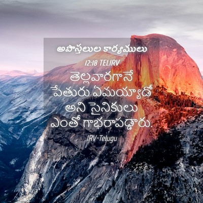 Picture 04 - అపొస్తలుల కార్యములు 12:18 TELIRV - తెల్లవారగానే - Bible Verse Picture