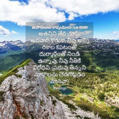 Picture 04 - అపొస్తలుల కార్యములు 13:10 TELIRV - అతనిని తేరి చూసి, - Bible Verse Picture