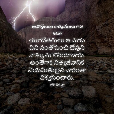 Picture 04 - అపొస్తలుల కార్యములు 13:48 TELIRV - యూదేతరులు ఆ మాట - Bible Verse Picture