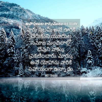 Picture 04 - అపొస్తలుల కార్యములు 13:5 TELIRV - వారు సలమీ అనే - Bible Verse Picture