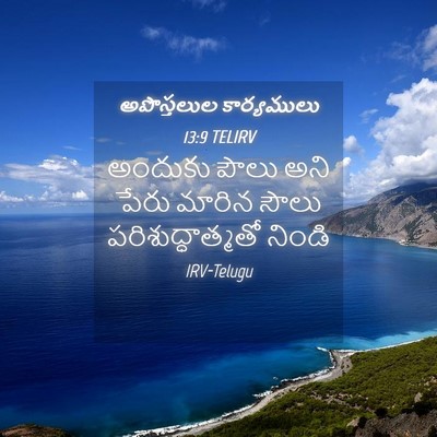 Picture 04 - అపొస్తలుల కార్యములు 13:9 TELIRV - అందుకు పౌలు అని - Bible Verse Picture