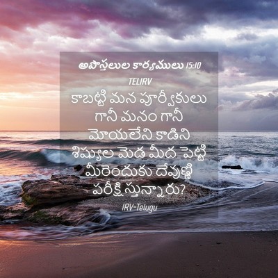 Picture 04 - అపొస్తలుల కార్యములు 15:10 TELIRV - కాబట్టి మన - Bible Verse Picture