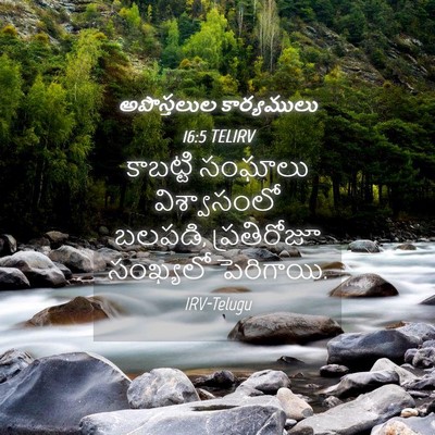 Picture 04 - అపొస్తలుల కార్యములు 16:5 TELIRV - కాబట్టి సంఘాలు - Bible Verse Picture