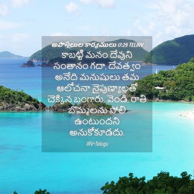 Picture 04 - అపొస్తలుల కార్యములు 17:29 TELIRV - కాబట్టి మనం - Bible Verse Picture