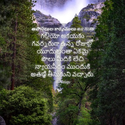 Picture 04 - అపొస్తలుల కార్యములు 18:12 TELIRV - గల్లియో అకయకు - Bible Verse Picture