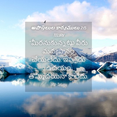 Picture 04 - అపొస్తలుల కార్యములు 2:15 TELIRV - “మీరనుకున్నట్టు - Bible Verse Picture
