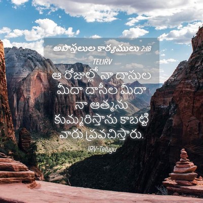 Picture 04 - అపొస్తలుల కార్యములు 2:18 TELIRV - ఆ రోజుల్లో నా - Bible Verse Picture