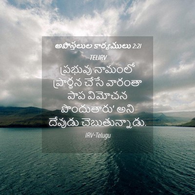 Picture 04 - అపొస్తలుల కార్యములు 2:21 TELIRV - ప్రభువు నామంలో - Bible Verse Picture