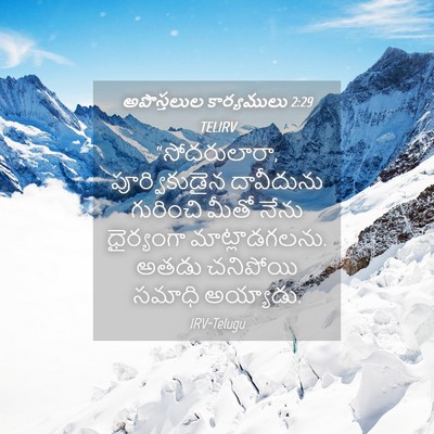 Picture 04 - అపొస్తలుల కార్యములు 2:29 TELIRV - “సోదరులారా, - Bible Verse Picture