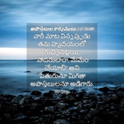 Picture 04 - అపొస్తలుల కార్యములు 2:37 TELIRV - వారీ మాట - Bible Verse Picture