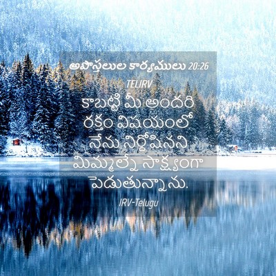 Picture 04 - అపొస్తలుల కార్యములు 20:26 TELIRV - కాబట్టి మీ అందరి - Bible Verse Picture