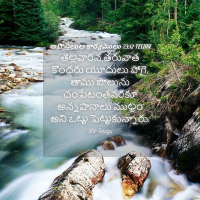 Picture 04 - అపొస్తలుల కార్యములు 23:12 TELIRV - తెల్లవారిన తరువాత - Bible Verse Picture