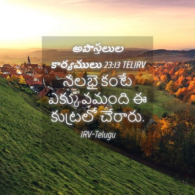 Picture 04 - అపొస్తలుల కార్యములు 23:13 TELIRV - నలభై కంటే - Bible Verse Picture