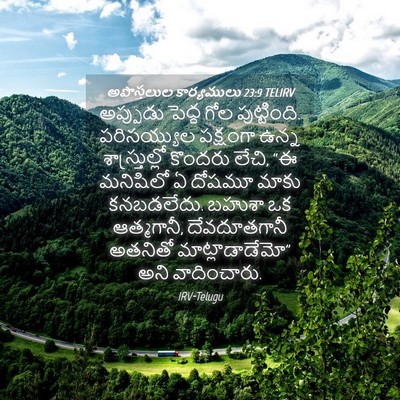 Picture 04 - అపొస్తలుల కార్యములు 23:9 TELIRV - అప్పుడు పెద్ద గోల - Bible Verse Picture