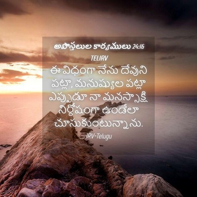 Picture 04 - అపొస్తలుల కార్యములు 24:16 TELIRV - ఈ విధంగా నేను - Bible Verse Picture