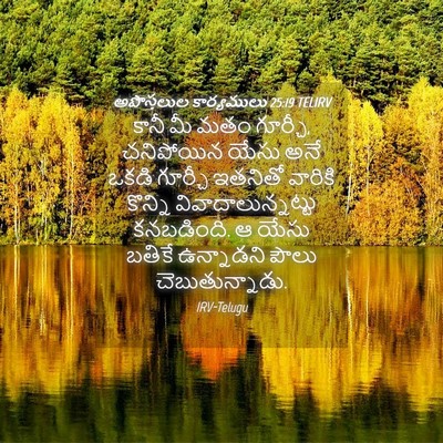 Picture 04 - అపొస్తలుల కార్యములు 25:19 TELIRV - కానీ మీ మతం గూర్చీ, - Bible Verse Picture