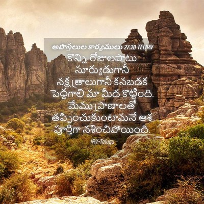 Picture 04 - అపొస్తలుల కార్యములు 27:20 TELIRV - కొన్ని రోజులపాటు - Bible Verse Picture