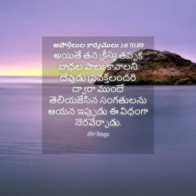 Picture 04 - అపొస్తలుల కార్యములు 3:18 TELIRV - అయితే తన క్రీస్తు - Bible Verse Picture